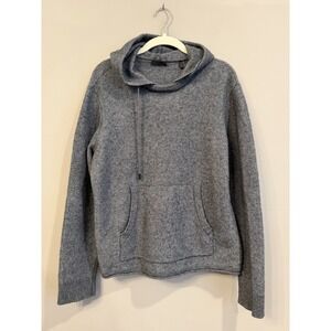 ATM Anthony Thomas Melillo Charcoal Grey Wool/Cashmere Blend Hoodie Sweater Larg